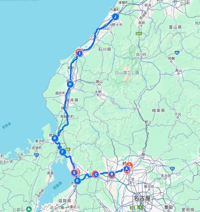 2014年春　近鉄フリーきっぷの旅　５日目　岐阜～滋賀～石川
